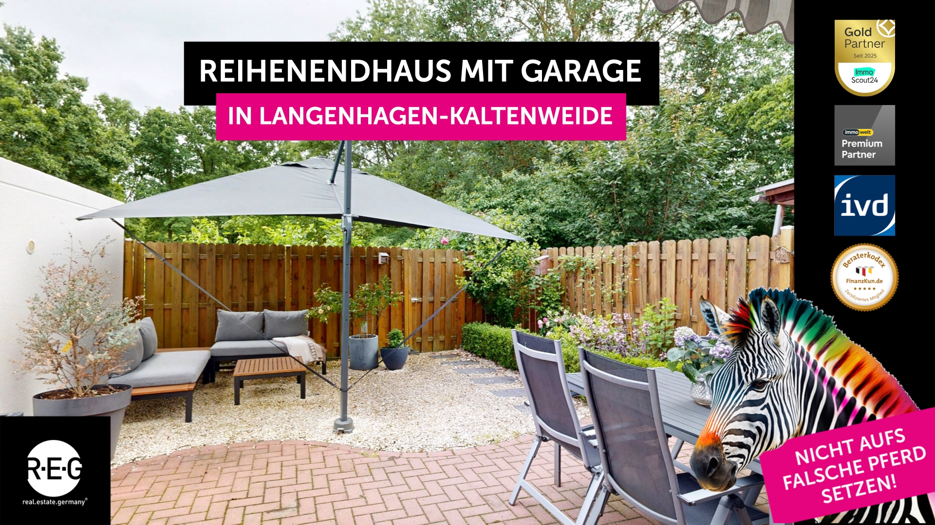 Reihenendhaus mit PV-Anlage,Speicher,kleinem Garten und Garage, Langenhagen-Kaltenweide bei Hannover