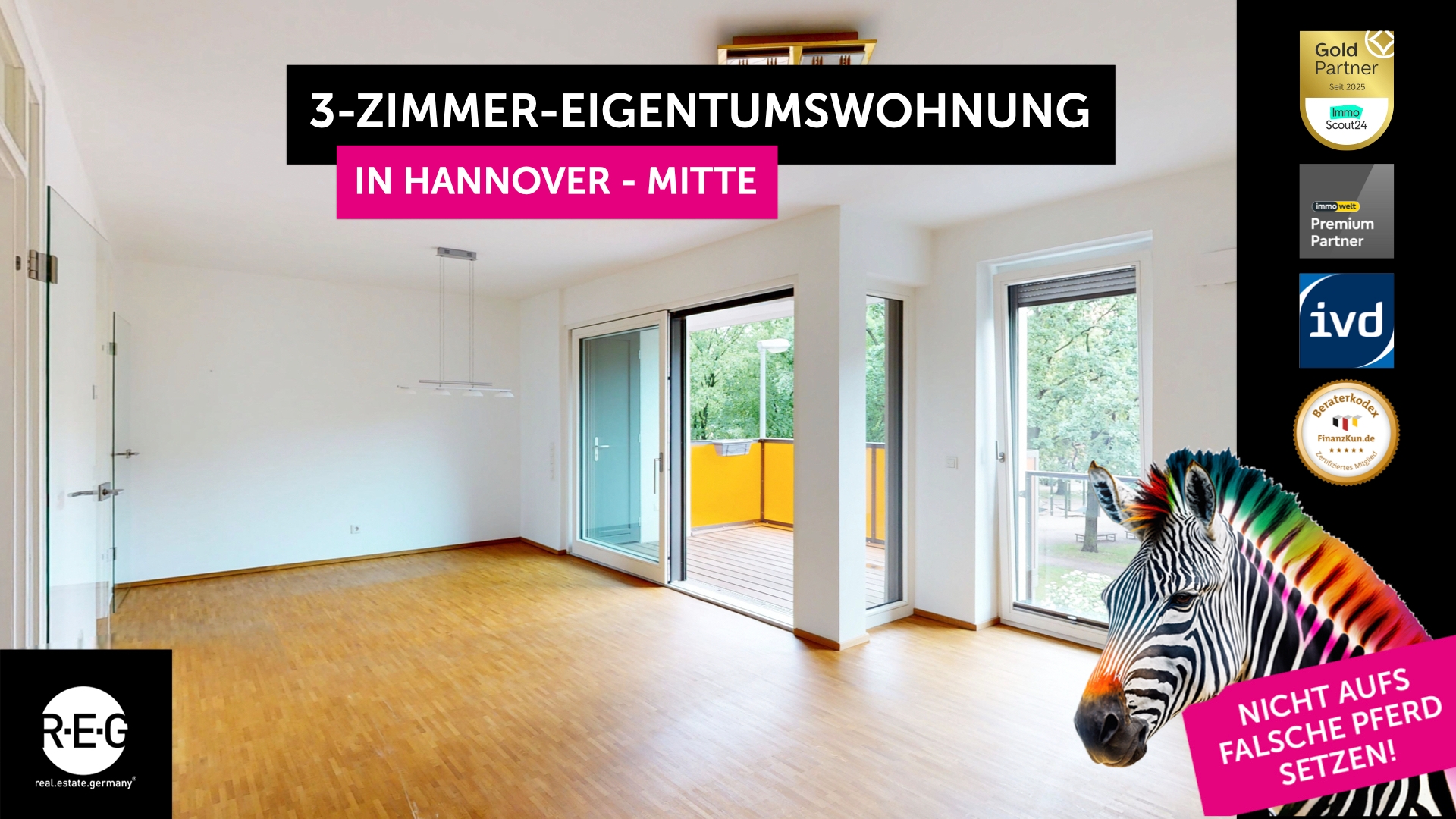 Exklusives Wohnen in Hannover-Mitte – Stilvolle 3-Zimmer-Wohnung mit Loggia, Balkon & TG-Stellplatz
