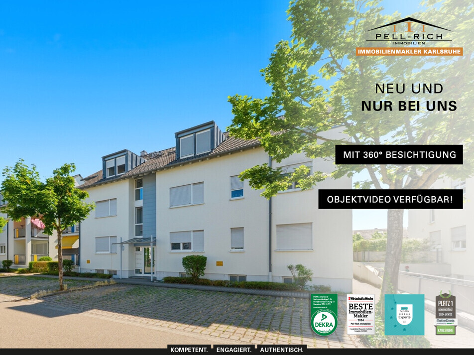 GRANDIOS: Attraktive Eigentumswohnung mit Balkon und 2 Stellplätzen in Stutensee