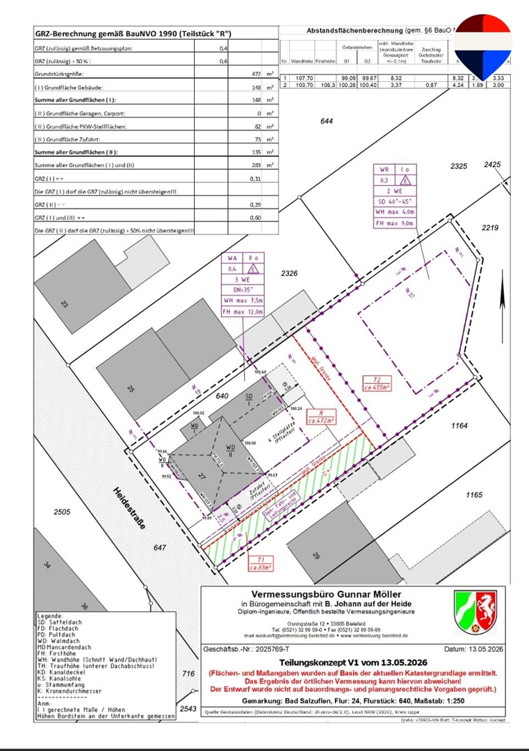 Baugrundstück mit Baugenehmigung für Zweifamilienhaus in Bad Salzuflen zu verkaufen!