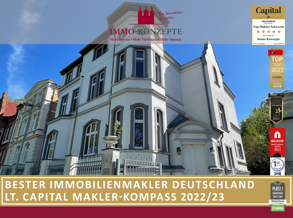 Exklusive 2-Zimmer-Dachgeschosswohnung in historischer Jugendstil-Villa mit Schlossblick
