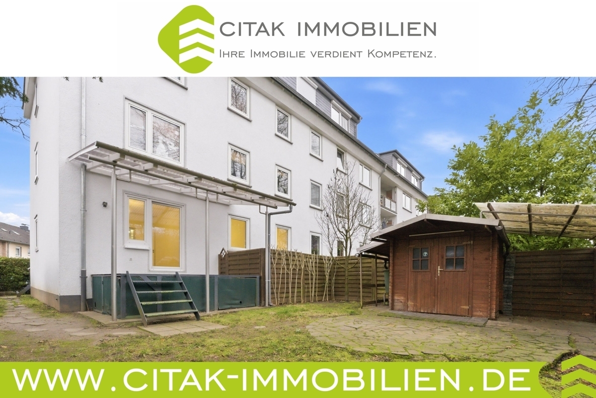 Gartenwohnung in Köln-Mülheim – 4 Zimmer, Terrasse, Balkon & Carport