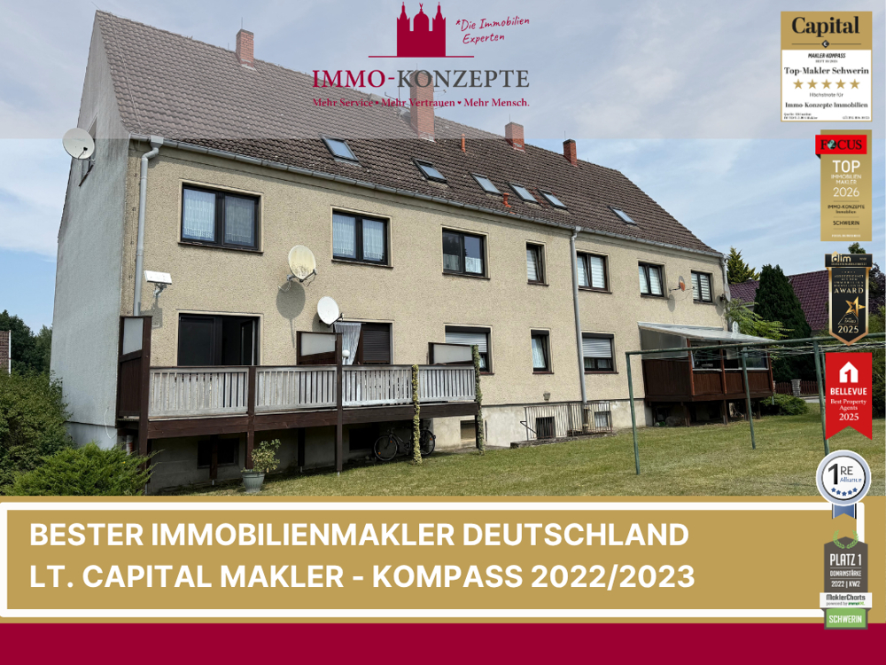 Kapitalanleger oder Selbstnutzer - Moderne 3-Raum-Wohnung mit Balkon in Crivitz