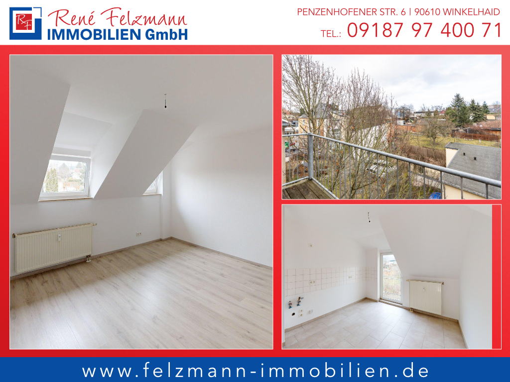 Sanierte Dachgeschosswohnung mit Balkon *ohne zusätzliche Käuferprovision*
