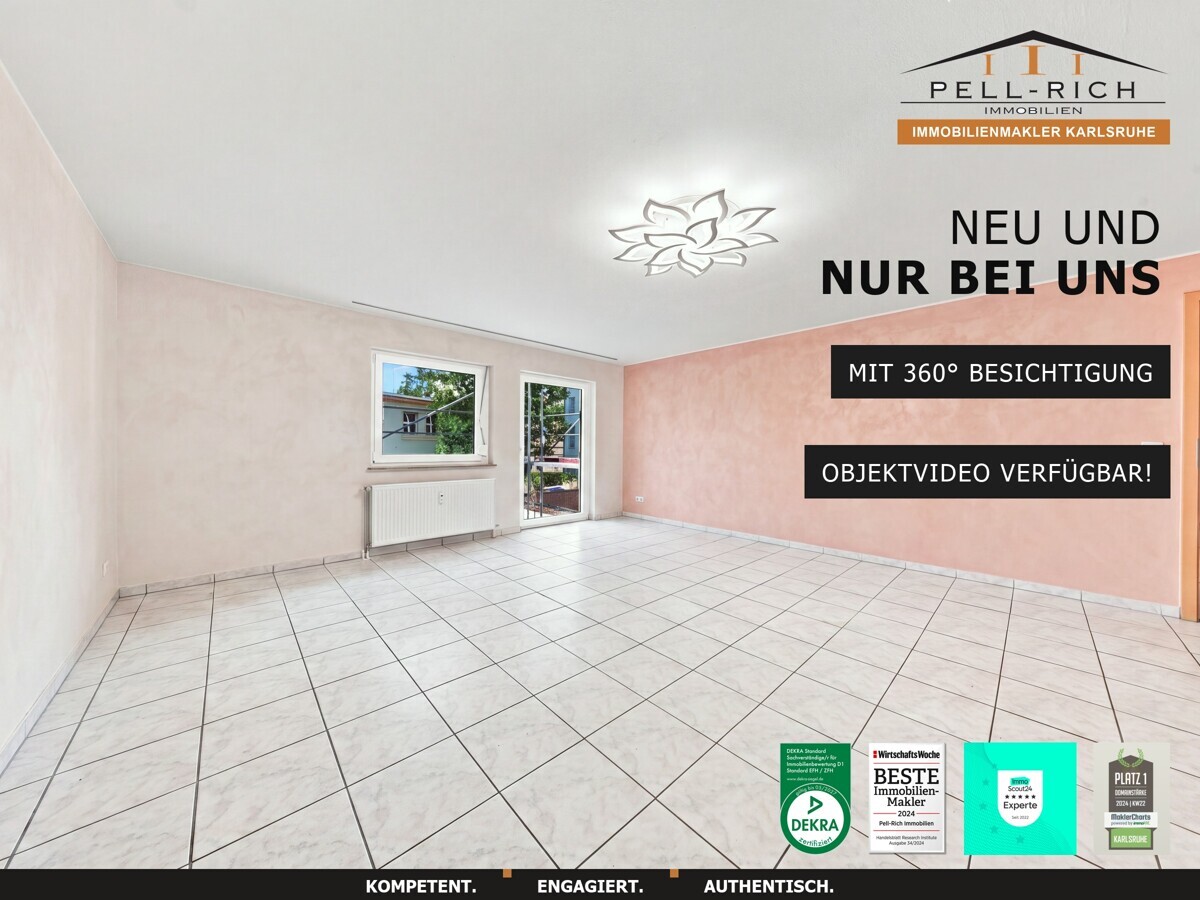 STADTLIEBE: Gepflegte 3-Zimmer-Wohnung mit Südwestbalkon & zwei Garagen in der Innenstadt-West
