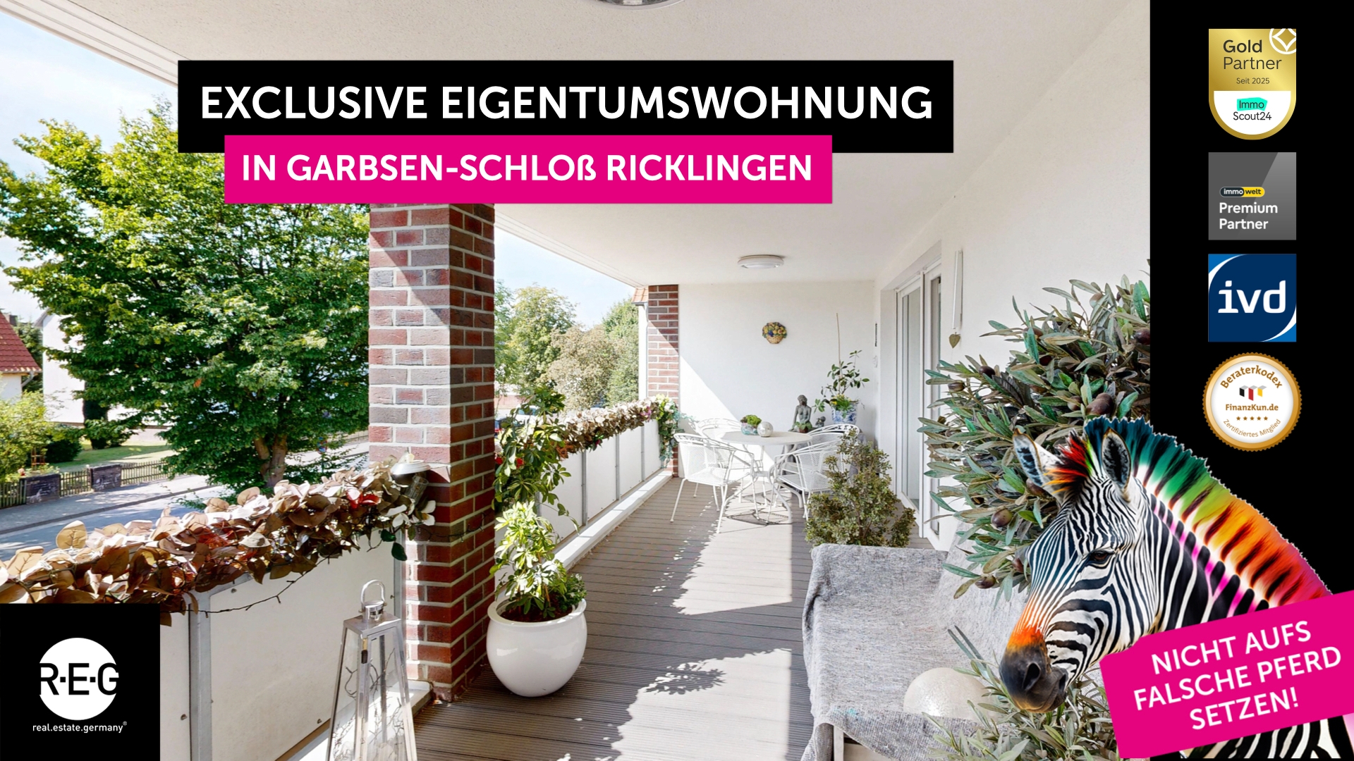 Hochwertige Eigentumswohnung mit 20 m² Loggia und Tiefgarage in Garbsen-Schloß Ricklingen