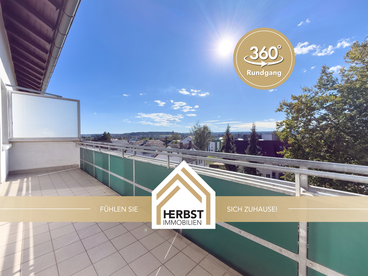 Westbalkon, Wintergarten & ein Extra-Raum unterm Dach
3-Zimmer Wohnung mit Renovierungspotenzial
