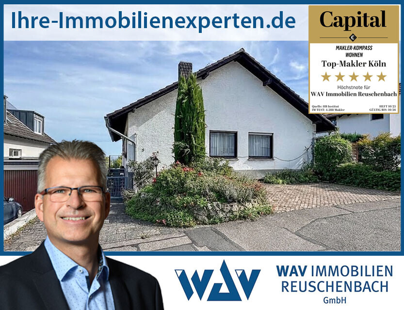 Fernblick inklusive: Einfamilienhaus mit Einliegerwohnung und tollem Garten in Walberberg
