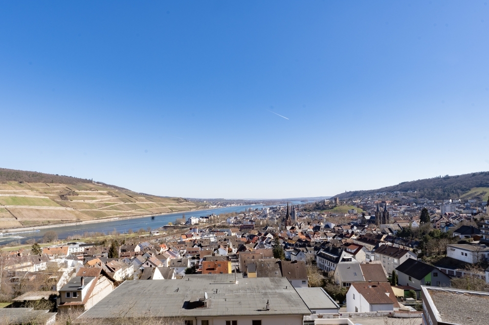 Gehoben möbiliertes Apartment mit traumhaftem Rheinblick