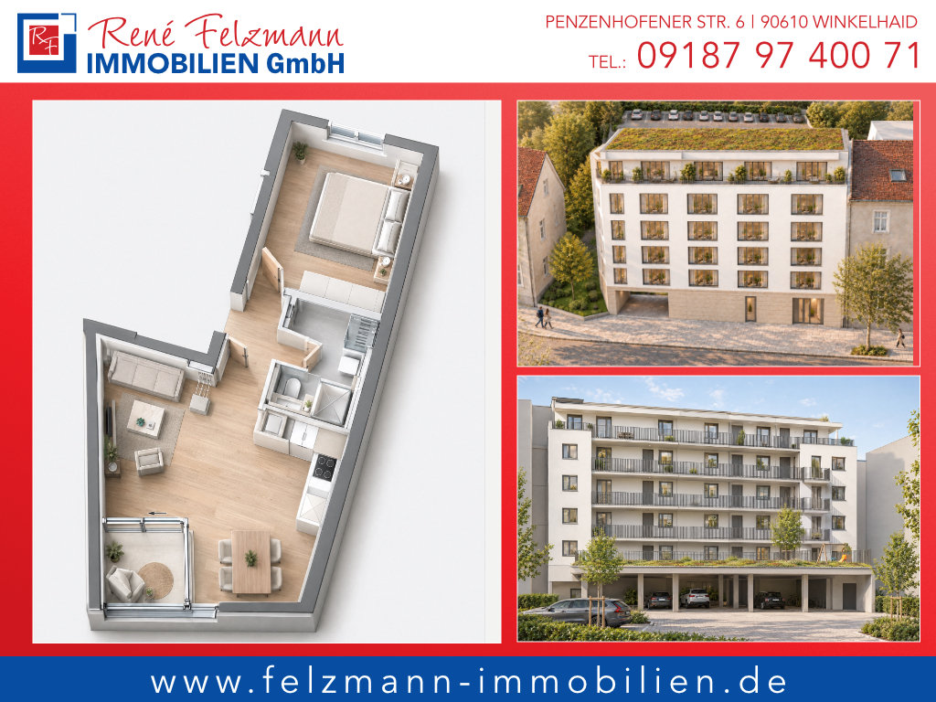 Neubauprojekt 23 Stadtwohnungen in KfW-55-Effizienzhaus-Standard mit Luft-Wasser-Wärmepumpe